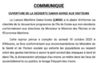 Dakar-Gorée: La liaison maritime reprend demain