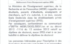 Ecoles doctorales dans les établissements privés: le ministère de l'Enseignement supérieur apporte des précisions...