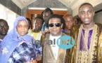 Wally Seck avec sa maman et son mara lors du baptême de sa fille