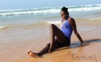 Aida Ndao Miss Africités en mode détente à la plage