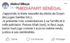 Décès du juge Samba Sall: Lynché sur les réseaux sociaux, Abdoul Mbaye supprime son texte sur Facebook et Twitter