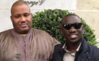 Ameth Saloum Dieng avec le chanteur Pape Diouf