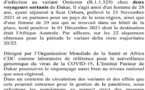 Covid-19 -les choses se corsent : Après Iressef, l’institut Pasteur annonce deux autres cas du variant Omicron
