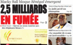A la Une du Journal Le Quotidien du mardi 03 Décembre 2013