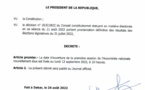 Assemblée nationale / Décret présidentiel : La nouvelle législature installée ce 12 septembre 2022 (Document) 
