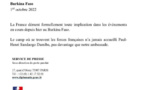 Manifestations au Burkina Faso depuis samedi : La France dément toute implication 