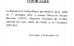 Serigne Bassirou Gueye nommé à la tête de l’OFNAC
