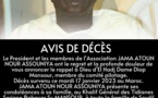 Décès de El Hadj Dame Diop Mansour : Les condoléances de l'association Jama Atoun Nour Assouniya 