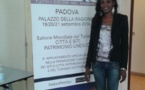 Amina Badiane au Salon mondial du Tourisme de Padova, en Italie
