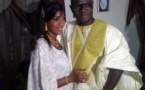Makhtar Diop pose avec Bébé Basse lors du baptême de Mouhamed Diouf 