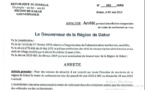 Arrêté du gouverneur de Dakar, portant interdiction temporaire de vente de carburant en vrac