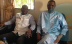 Daouda Dia et  Oumar Youm à Ribot -Escale (Koungheul) pour la pose des panneaux solaires
