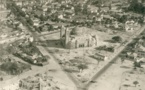 Une vue aérienne du quartier de la cathédrale à Dakar en 1930