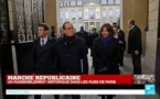 La sortie des chefs d'État du palais de l'Elysée