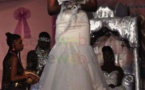 Lissa dans sa belle robe de mariée