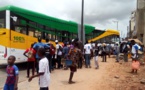 Photos/ BRT: Dérapage d’un bus rapide transit à hauteur de Yacinthe Thiandoum