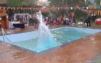 Regardez la réaction d'une piscine lors du tremblement de terre au Népal