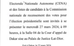 La Cour d'Appel va annoncer les résultats provisoires de l'élection présidentielle, ce mercredi, à 17 heures