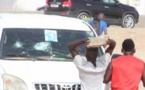 Image incroyable: La voiture de Nass, le bras-droit de Gouye-Gui, caillassée