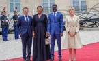 Bassirou Diomaye Faye et la Première dame accueillis par Emmanuel Macron, à l’Élysée; pour les JO de Paris 2024