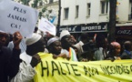 En images-Grande marche de la communauté Sénégalaise de France, suite à l'incendie de la rue Myrha (Paris)