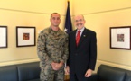 Le Caporal des U.S. Marines Matthew Sprankle a reçu, aujourd'hui, un certificat d'appréciation de l'Ambassadeur des États-Unis au Sénégal après avoir sauvé un homme de la noyade dans l'océan atlantique.
