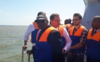 Visite du chantier de dragage du fleuve Casamance: Le Ministre Oumar Guèye apprécie l’état d’avancement des travaux