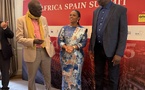 Madrid: Moubarak Lô, Mankeur Ndiaye, ancien Ministres des affaires étrangères et Mme Suzi Carla Barboza ancienne ministre des affaires étrangères de la Guinée Bissau au Sommet Espagne-Afrique
