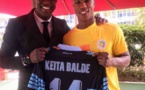 Le nouveau Lion Baldé Diao Keita pose avec Khalilou Fadiga…