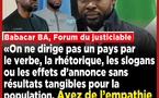 Babacar Bâ du Forum du Justiciable adresse un message fort au régime Diomaye-Sonko
