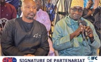 Le député Guy Marius Sagna, invité de Demba Kâ, PDG du groupe EDK, à la signature de partenariat entre le groupe EDK et la SFI