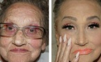A 80 ans, elle a demandé à sa petite-fille de la maquiller pour la rendre « plus jeune » : le résultat est incroyable !