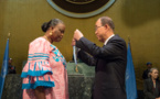 Onu : La "Médaille Capitaine Mbaye Diagne pour acte de courage exceptionnel" remise à la veuve du soldat, Yacine Mar Diop