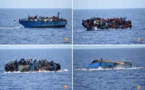 Images insoutenables : un bateau surpeuplé chavire au large de la Libye (Vidéo)