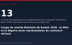 Coupe du monde féminine de basket 2026 : le Mali et le Nigeria seuls représentants du continent africain