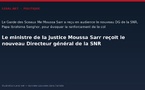 Le ministre de la Justice Moussa Sarr reçoit le nouveau Directeur général de la SNR