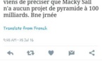 El Hadji Kassé dément la rumeur sur la pyramide à 100 milliards attribuée à Macky Sall.