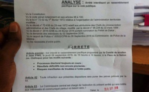 Rassemblement à la Place de l'Obélisque: Le Préfet de Dakar envoie valser les partisans de Jean Ping qui voulaient marcher cet après-midi