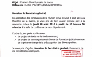 Le Syndicat des Travailleurs de la Justice dément le ministre et le DG de la Fonction Publique...