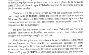 Installation des nouveaux équipements du ministère de l’Intérieur : la nouvelle carte d'identité biométrique CEDEAO et la refonte partielle des listes électorales en perspective