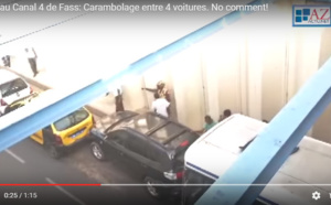 Carambolage au niveau du canal de Fass, 4 véhicules impliqués