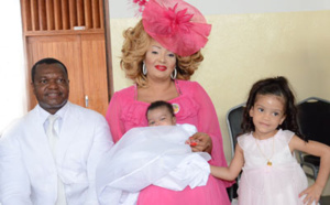 Cameroun : Madame Chantal Biya Première dame, lors du baptême de ses petits-enfants