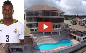 VIDEO: Asamoah Gyan a inauguré son château de plus de 1 milliard 700 million FCFA. Regardez
