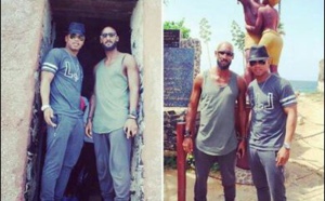 El Hadji Ousseynou Diouf et Nicolas Anelka à  l'Ile de Gorée
