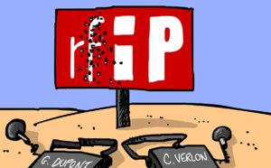 L'hommage des dessinateurs de presse Ghislaine Dupont et Claude Verlon