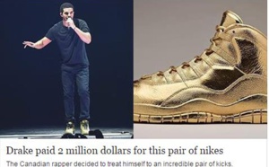 Drake achète des chaussures à 2 millions de dollars!!