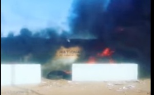 Vidéo-Guet-Ndar, des manifestants incendient un poste de gendarmerie