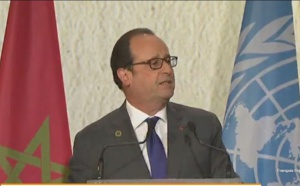 A Marrakech : François Hollande appelle Washington à "respecter ses engagements"