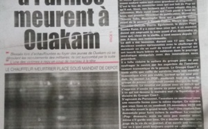 Dernière Une du Populaire,  après quinze années de parution 