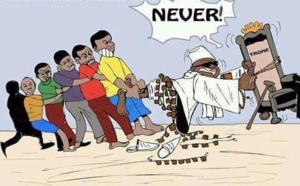 Yahya Jammeh, en mode caricature, il s'accroche sur la chaise présidentielle!!!